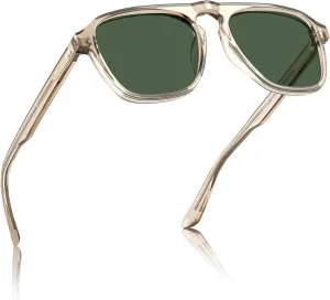 CARFIA Acetate Polarized Men's Sunglasses - Pilot Design, UV Protection CA5355