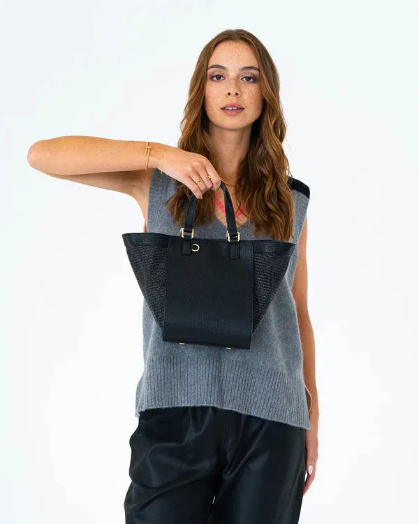 CARNEGIE TOTE | Black Weave