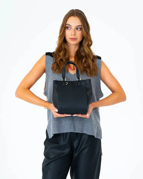 CARNEGIE TOTE | Black Weave