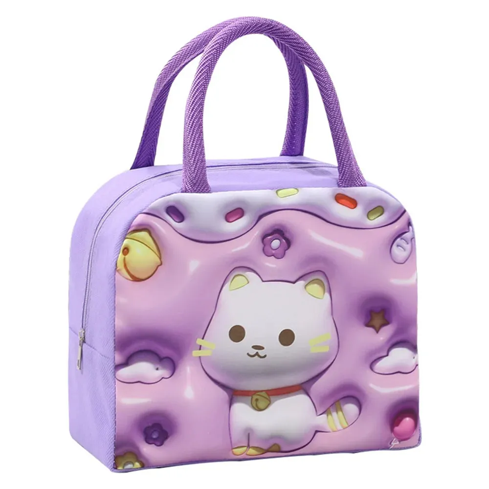 Cartoon Bento Bag – 3D Three-Dimensional Pattern Lunch Box