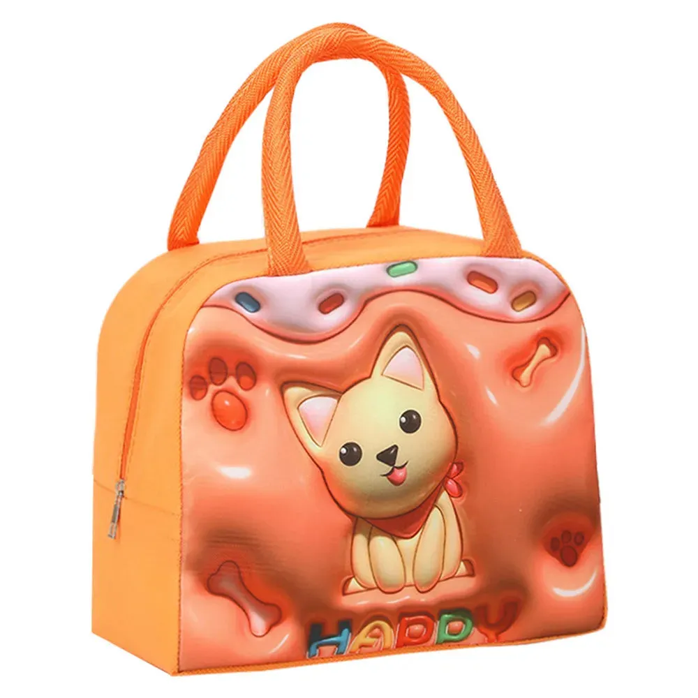 Cartoon Bento Bag – 3D Three-Dimensional Pattern Lunch Box