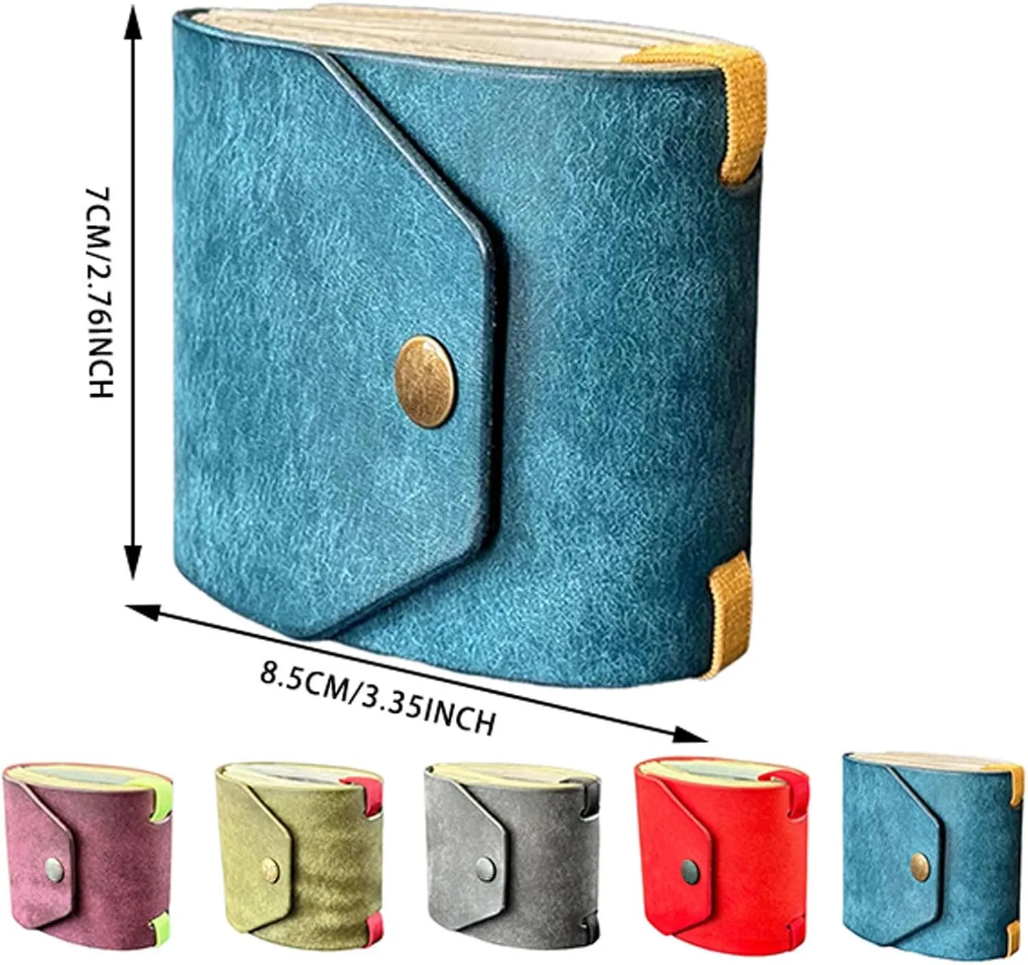 Cash Wrap Wallet with Clasp, Fast Cash Access Money Holder for Cash Leather Money Holder Handy Purse Bands Wallet Organizer (Blue)