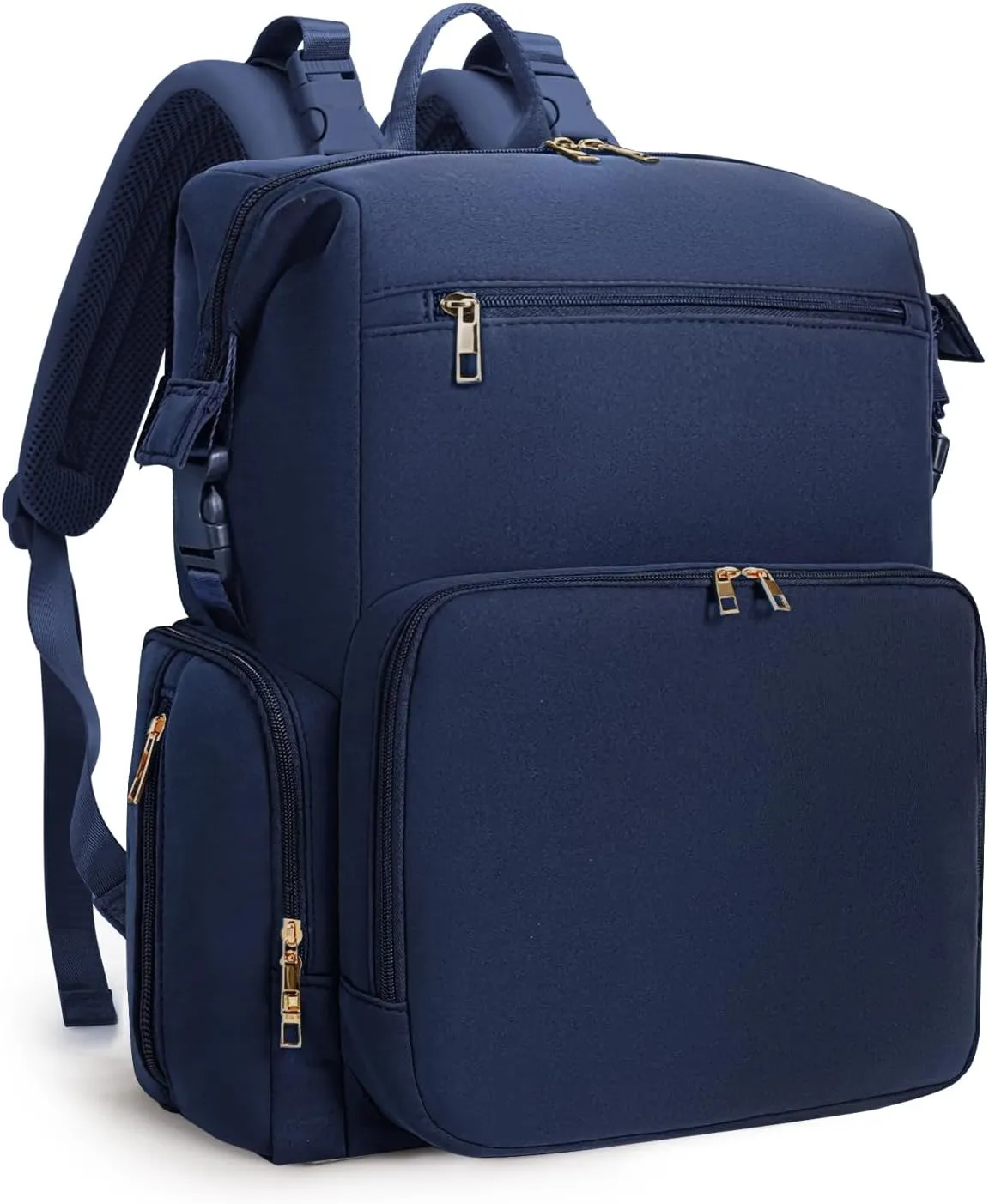 CEI-CEI Diaper Bag Backpack Neoprene Waterproof Baby Bags with Changing Pad, Large Newborn Baby Maternity Bags Travel Tote with Insulated Pockets (Dark Blue)