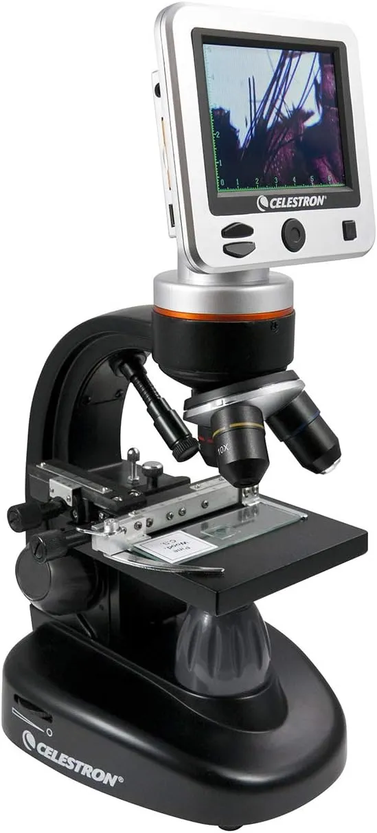Celestron 44341 Professional 5MP LCD Digital Microscope II, 4x-1600x Magnification, Black/Silver
