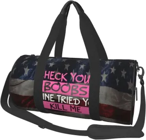 Check Your Boobs Mine Tried Yo Kill Me Duffel Bag Gym Bag Travel Sports Tote Large Foldable Beach Swim Yoga2