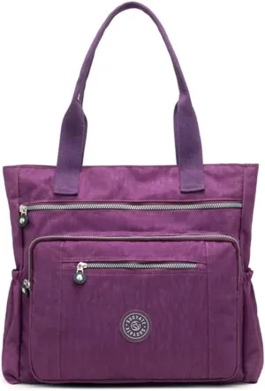 Chikencall Shoulder Bag for Women Waterproof Shoulder Bag Washed Nylon Casual Travel Purses