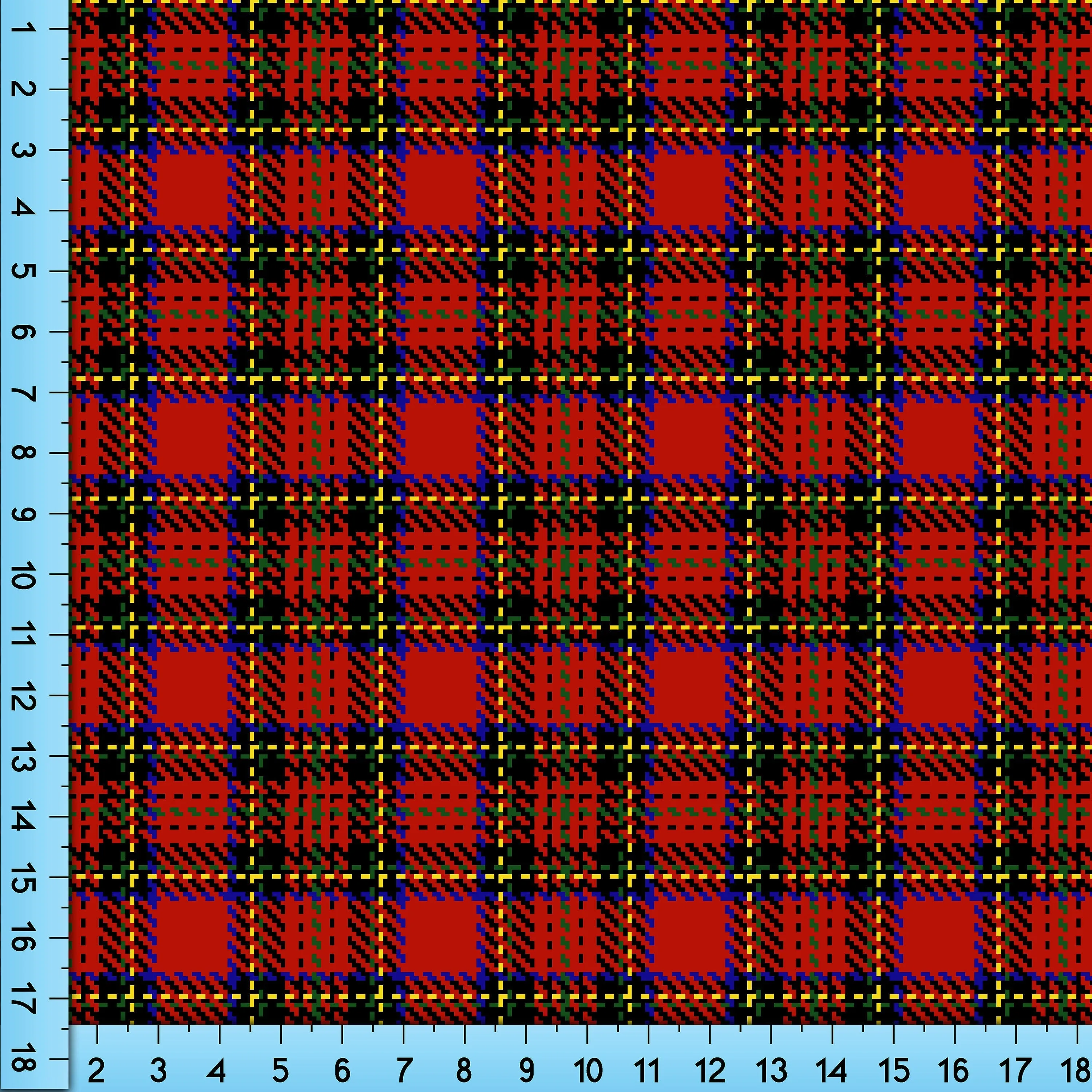 Christmas Lumberjack Plaid Fabric, Red and Black Tartan Design Printed By The Yard