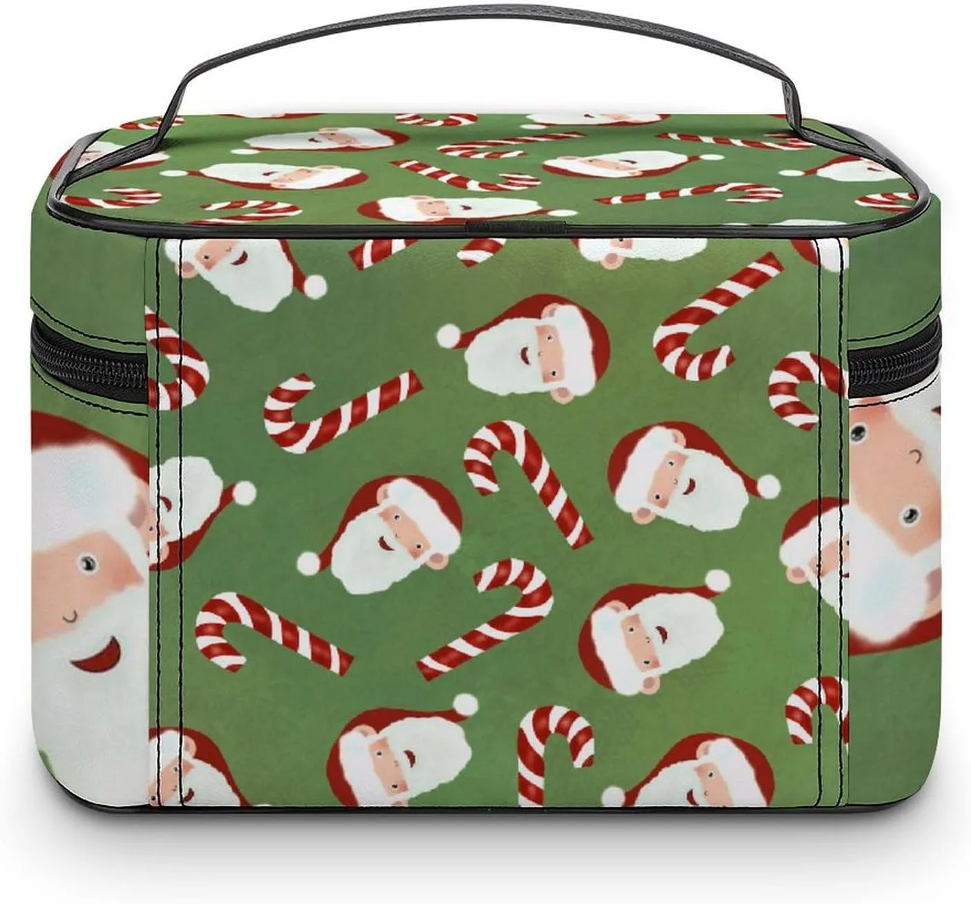 Christmas Portable Cosmetic Bag,Large Capacity Travel Makeup Case Organizer, Women Toiletry Bag for Girls Traveling with Compartments 25x18x15cm