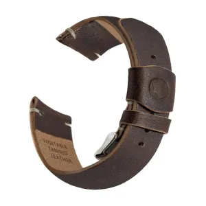 Classic Espresso Brown! Handmade Vegetable Tanned Cowhide Watch Bands for Men and Women - Vintage Handcrafted Leather Straps - Quick Release Design - Available in Various Sizes: 0.6-0.9in - Original