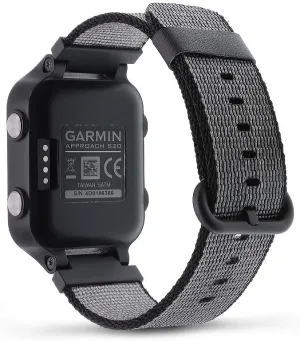Classic Nylon Weave Band Compatible with Garmin Approach S20 S5 S6 Watch Band Replacement Smartwatch Strap Accessory for Golf