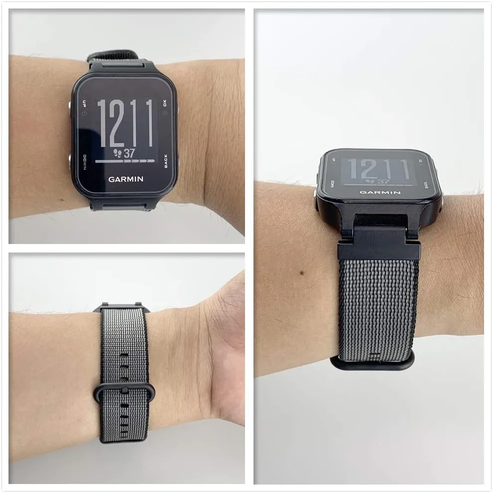 Classic Nylon Weave Band Compatible with Garmin Approach S20 S5 S6 Watch Band Replacement Smartwatch Strap Accessory for Golf