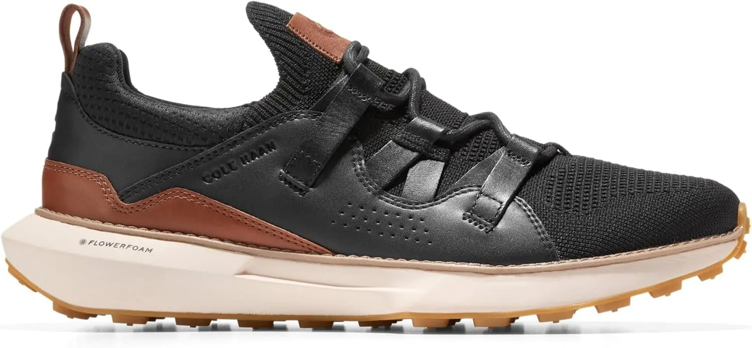 Cole Haan Men's Grand Motion Woven Stitch 2, Black/British Tan/Ivory, 9-M US