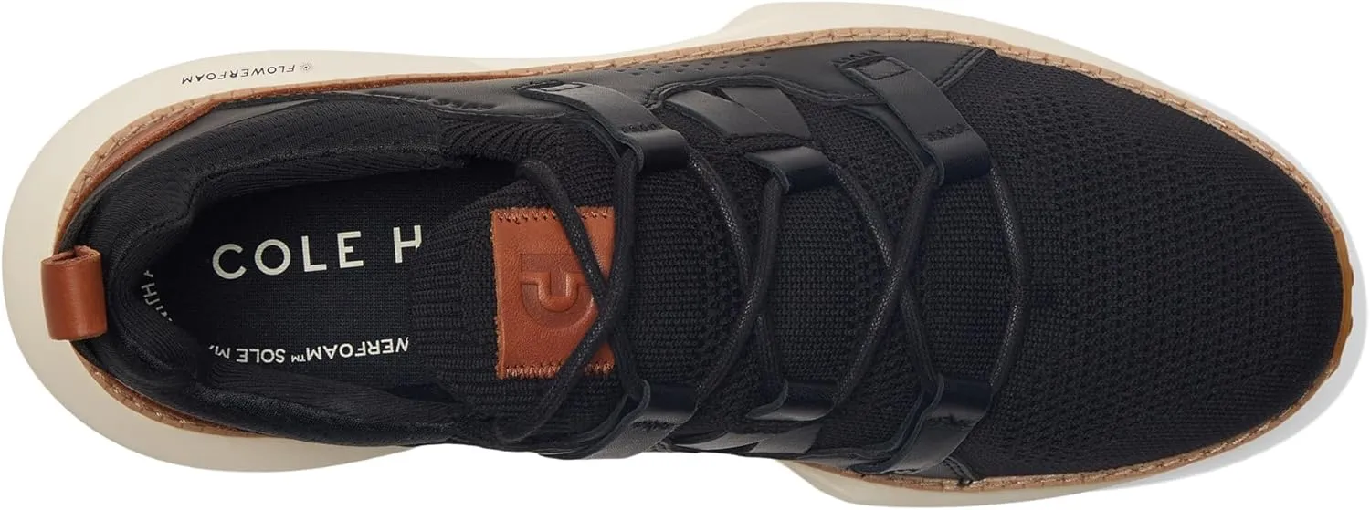 Cole Haan Men's Grand Motion Woven Stitch 2, Black/British Tan/Ivory, 9-M US