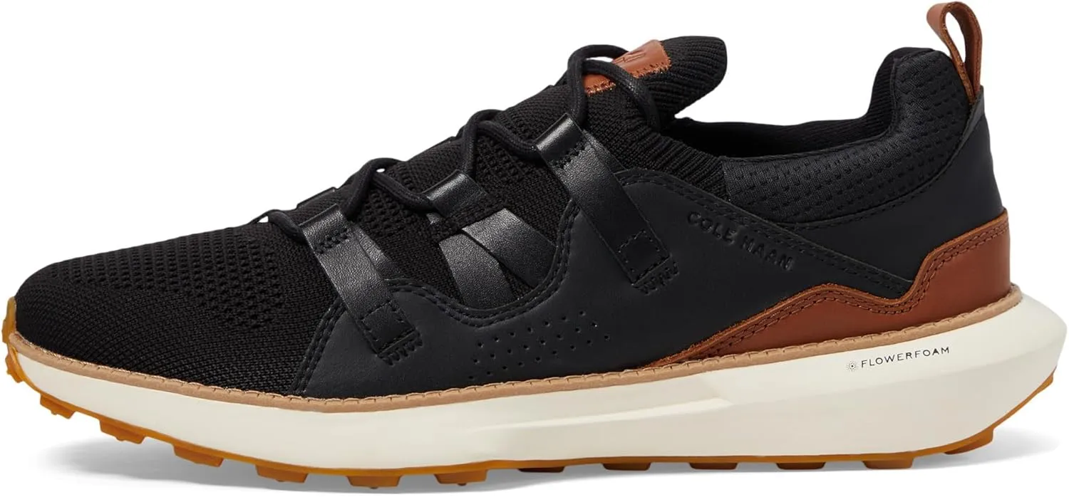 Cole Haan Men's Grand Motion Woven Stitch 2, Black/British Tan/Ivory, 9-M US