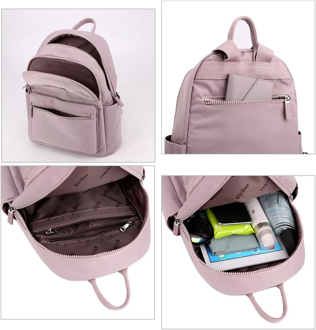 Collsants Small Backpack for Women - Mini Backpack Purse Nylon Day Pack (Pink)