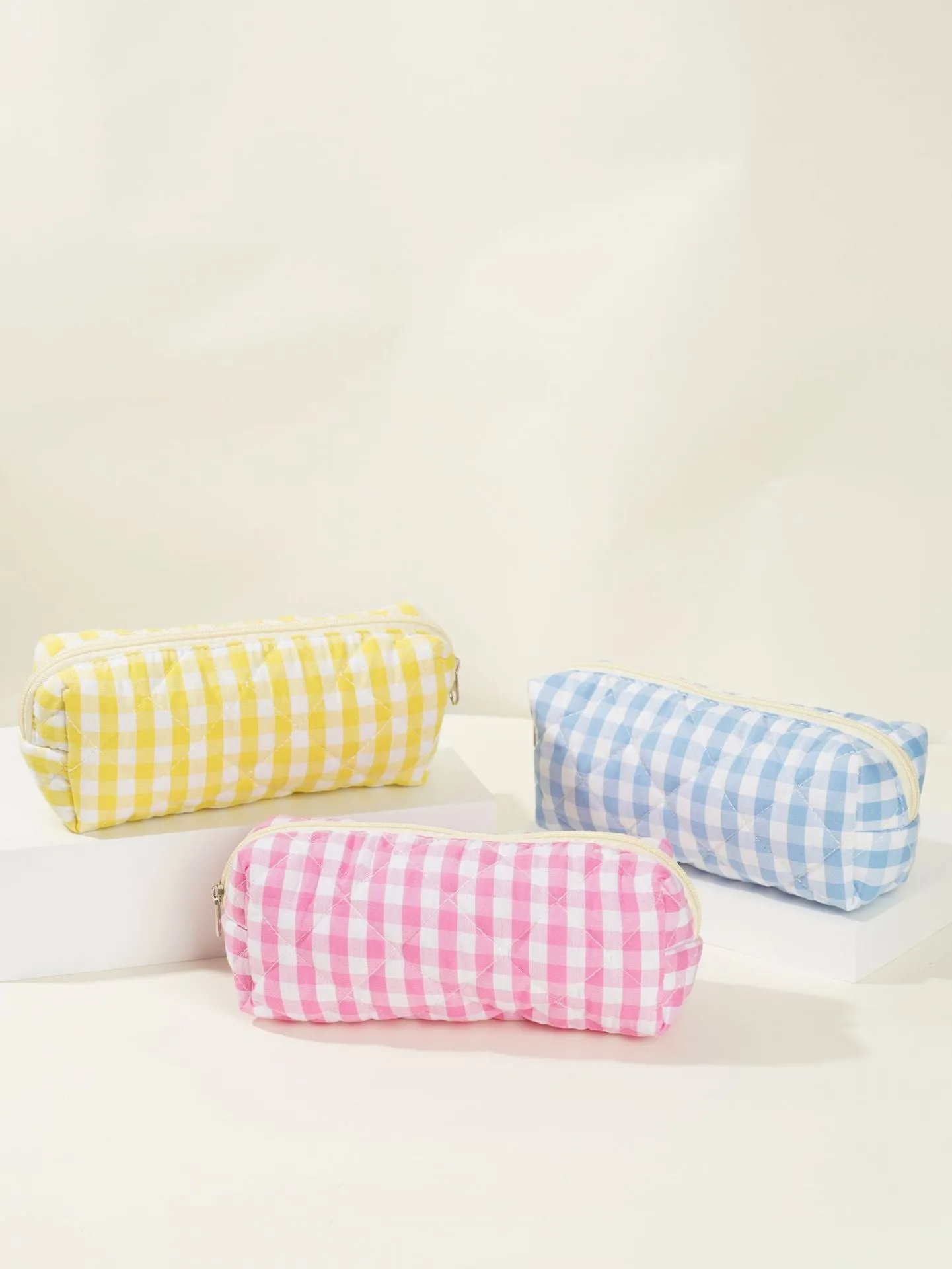 Colorful Plaid Large Capacity Make Up Bag DPB0119