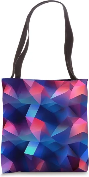 Colorful Polygon Pattern Aesthetic Vintage Abstract Art Tote Bag