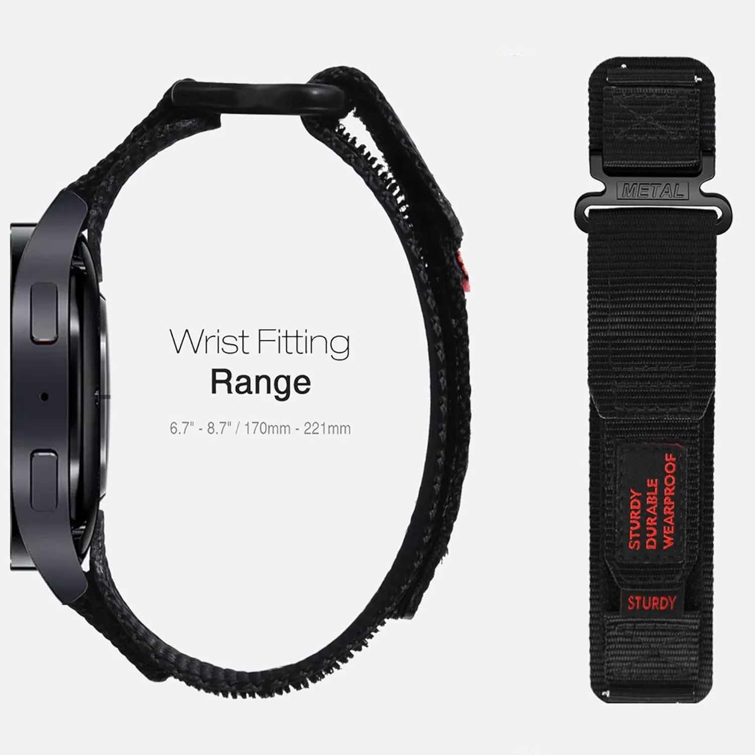 Compatible with Golf Buddy Aim W12 Band, Rugged Nylon Sports Strap with Woven Loop Design Compatible with Golf Buddy Aim W12 Watch