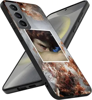Compatible with Samsung Galaxy S24 Case, Fallen Angel Lucifer Aesthetic Artsy Design Soft TPU Full Body Protection Cover Case Gift for Women Men