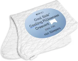 Coop Home Goods Cool Side Crescent Pillowcase, King Size Cooling Pillow Case for Hot Sleepers, Crescent Shape, Two-Sided Pillow Covers, Cozy Side & Cool Side, Ultra Soft Lulltra Cool Technology