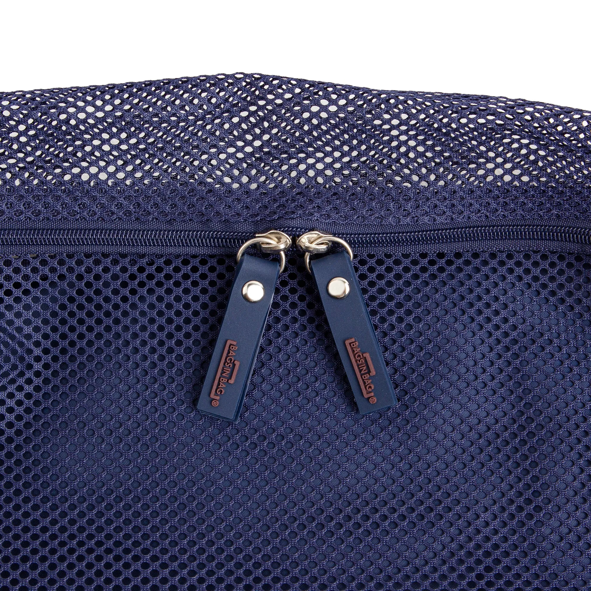 Copy of Bags in Bag Multi Size Colorful 3 Set Mesh Travel Organizer Packing Cubes | Navy Red White