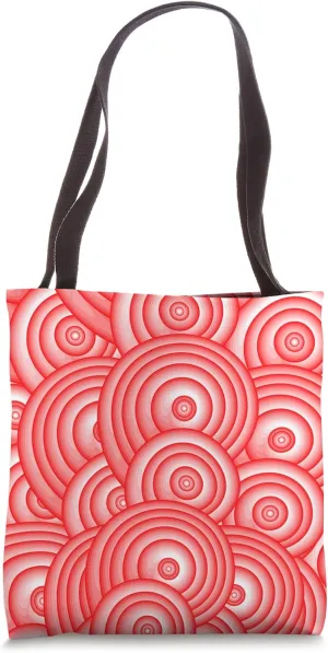 Coral Pink Spiral Pattern Design Tote Bag