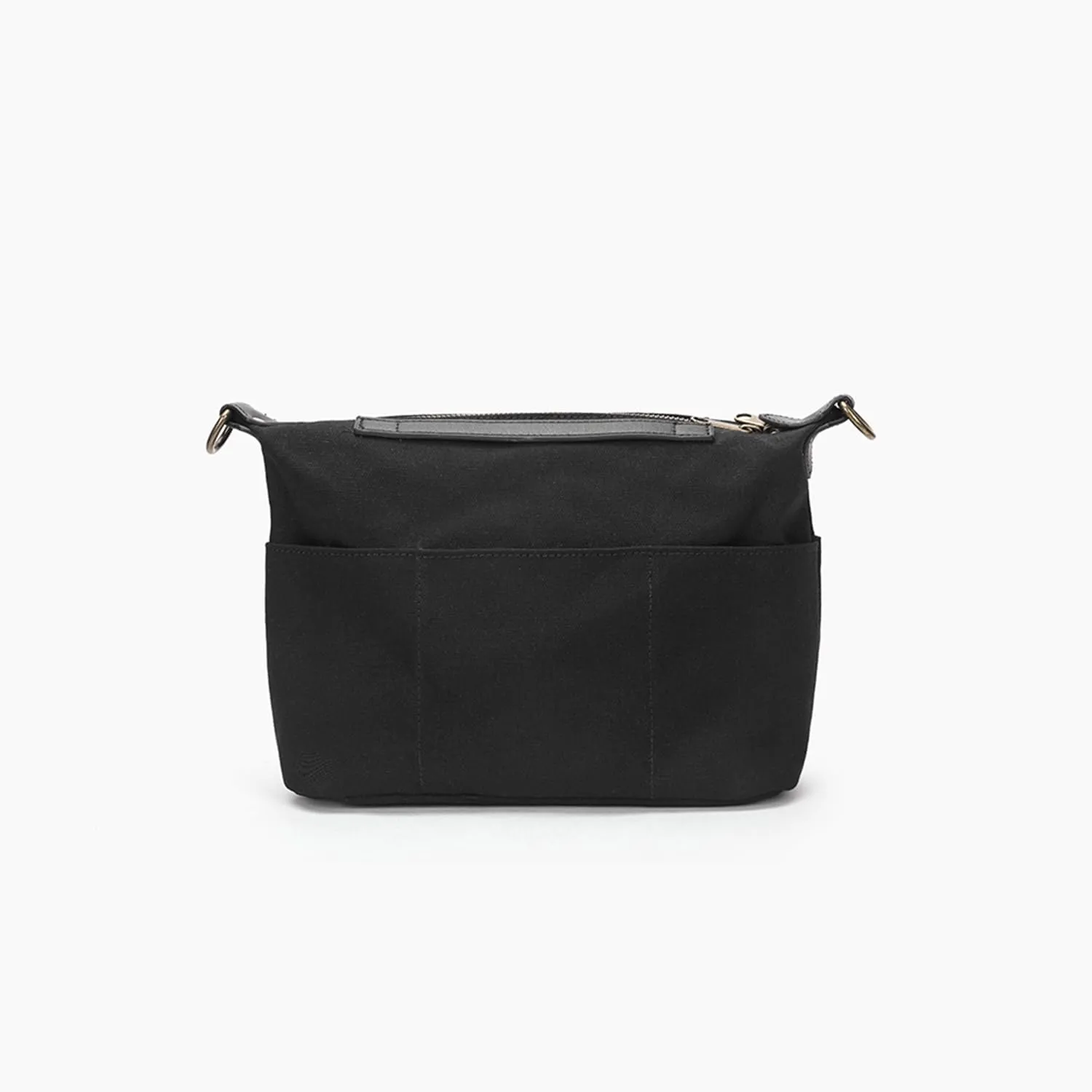 Cosmetic Bag Large Capacity Makeup Bag with Compartments Lightweight Travel Organizer with Metal Ring Design Multiple Pockets Cosmetic Bag Storage Bag (black,Small)