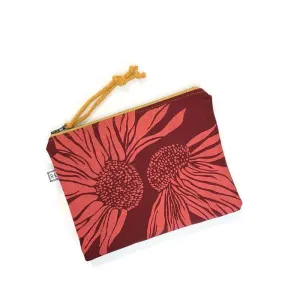 Cosmetic Pouch - Coneflower // Floral Pouch