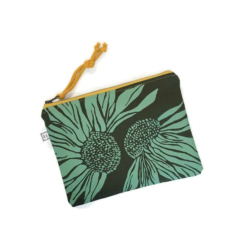 Cosmetic Pouch - Coneflower // Floral Pouch