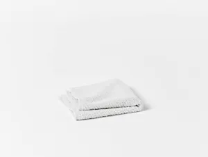 Coyuchi Air Weight Organic Wash Cloth, 6 Piece Set, Alpine White