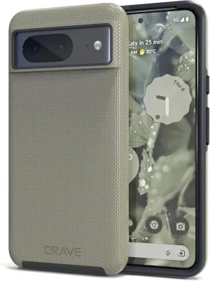 Crave Google Pixel 8 Case - Dual Guard Shockproof Protection Secure Layered Pixel 8 Phone Case, Sand