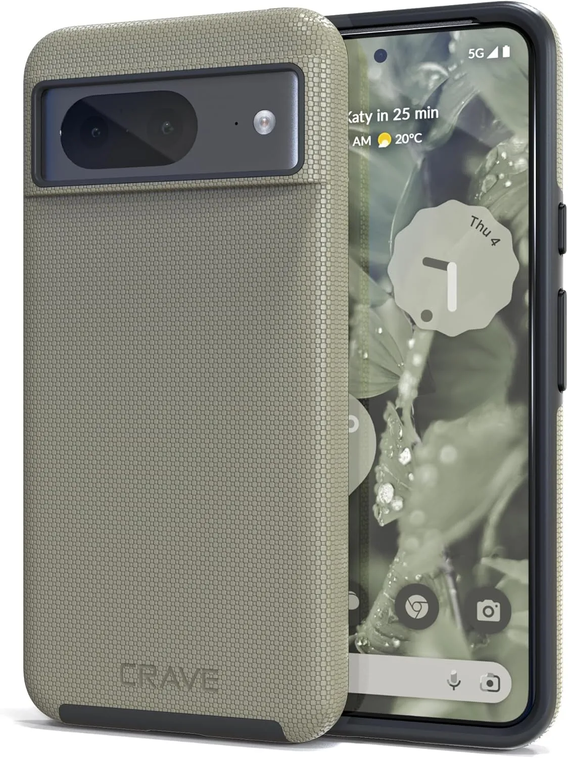 Crave Google Pixel 8 Case - Dual Guard Shockproof Protection Secure Layered Pixel 8 Phone Case, Sand
