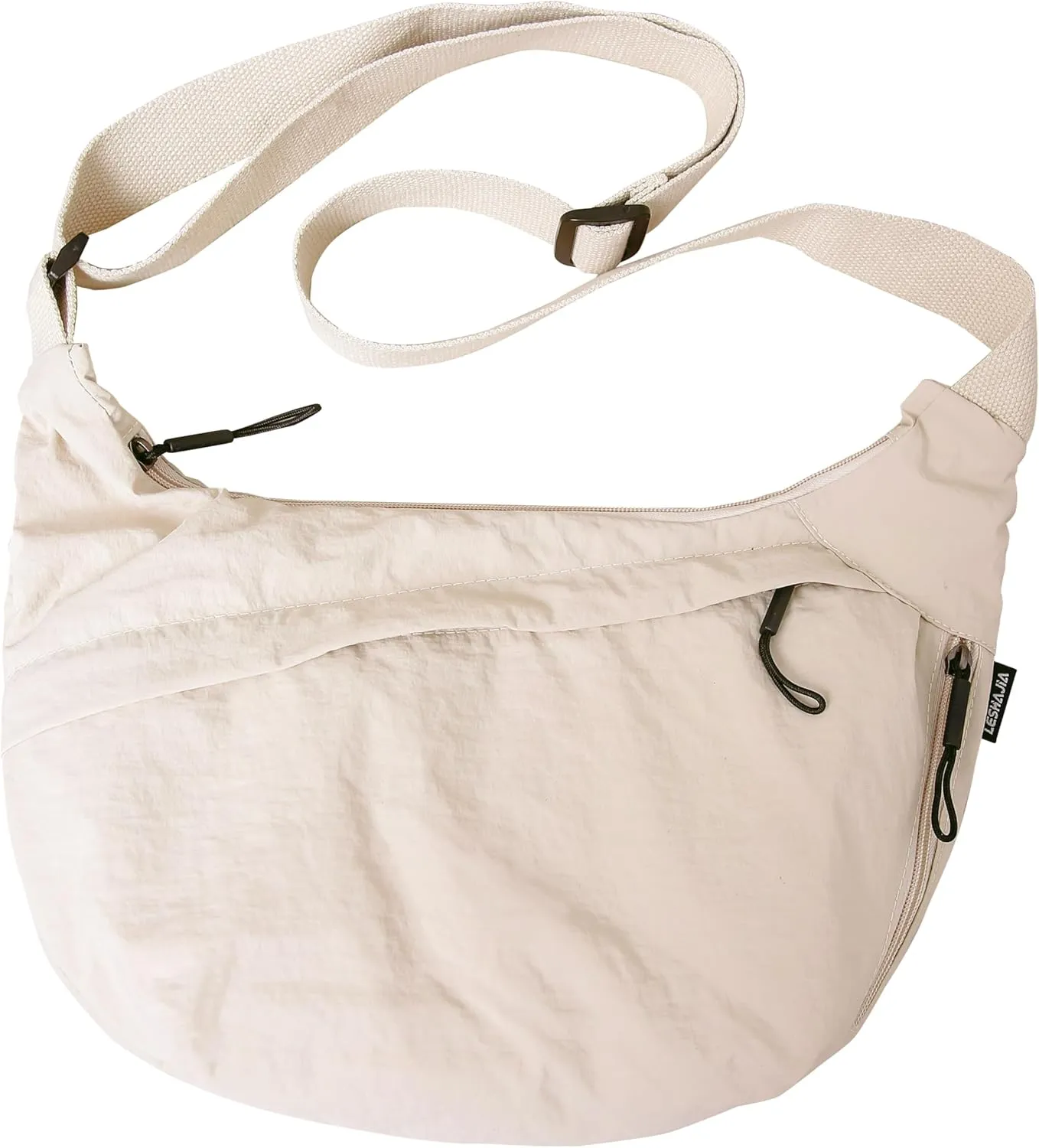 Crescent Crossbody Bags for Women Nylon Slouchy Sling Hobo Bag,Spacious Dumpling Shoulder Handbag Cross Body Purses