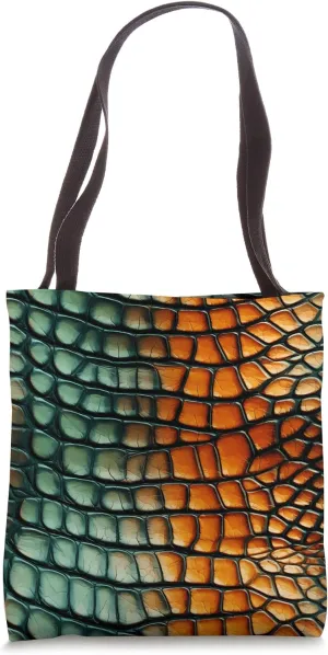 Crocodile Elegant Colorful Alligator Skin Pattern Tote Bag