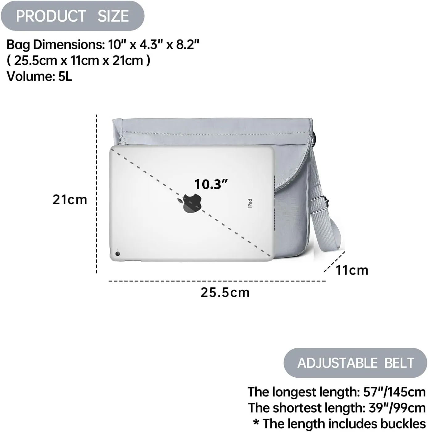 Crossbody Bag for Women, All Night Festival Bag Adjustable Strap Purse Nylon Handbags for Travel Work Casual Outdoor