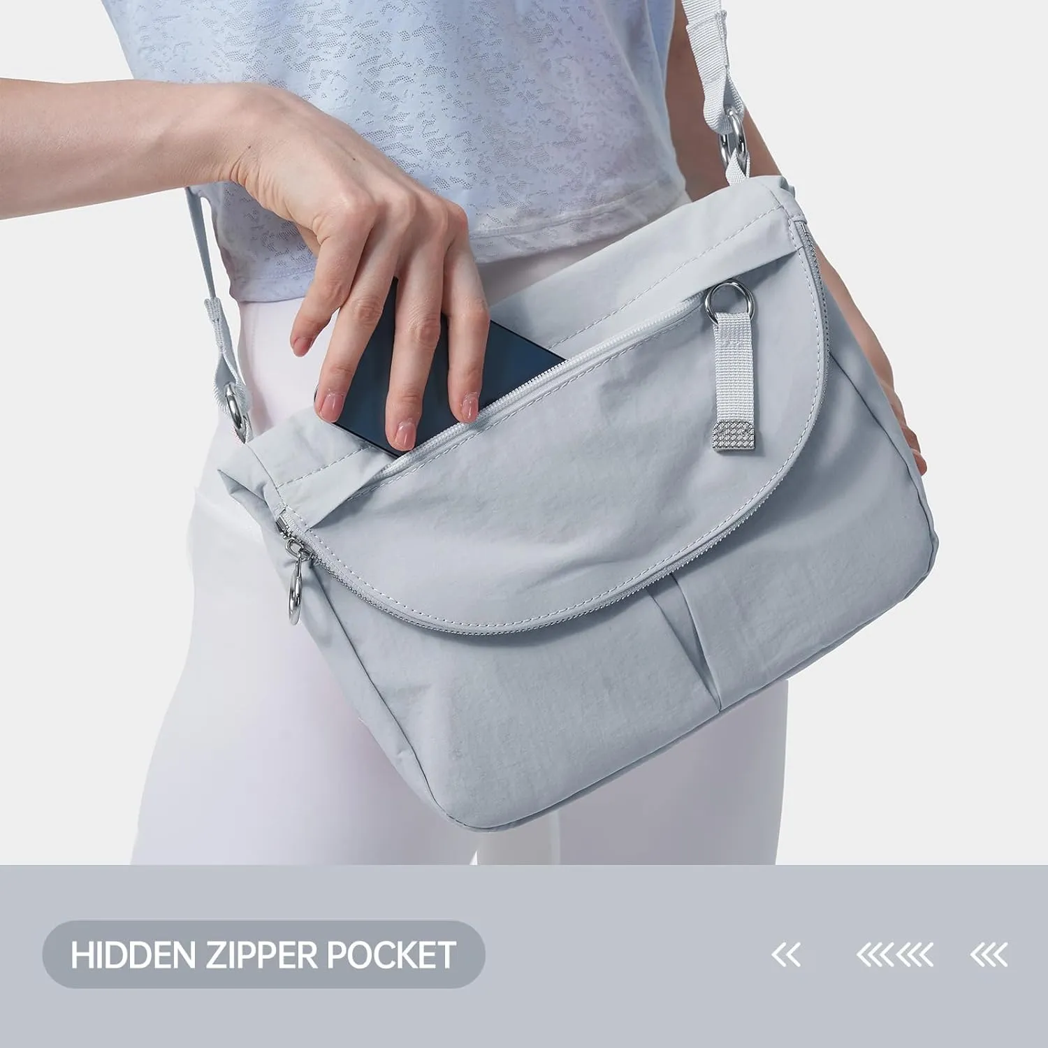 Crossbody Bag for Women, All Night Festival Bag Adjustable Strap Purse Nylon Handbags for Travel Work Casual Outdoor