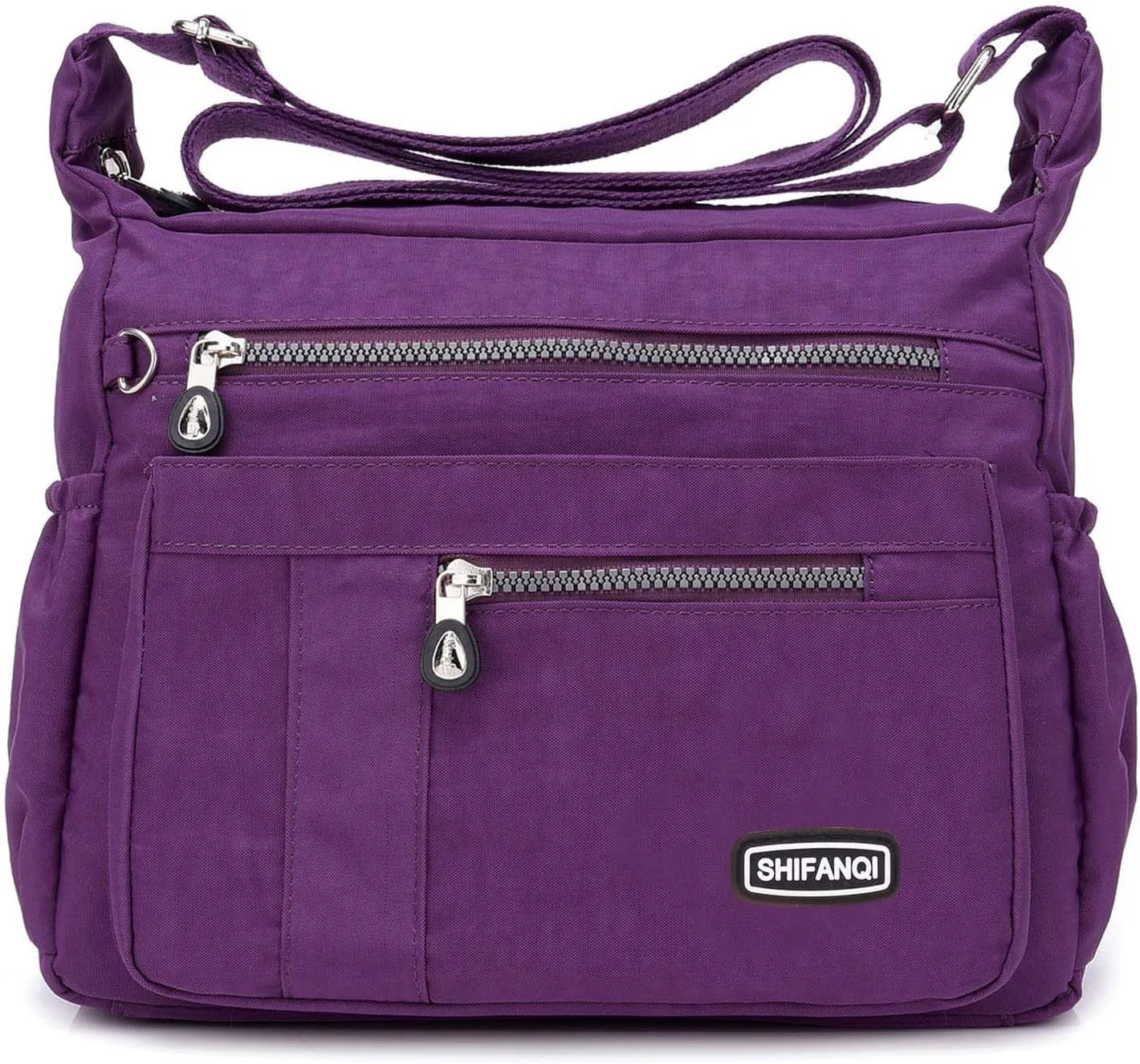 Crossbody Bag for Women, Multi Pockets Waterproof Nylon Shoulder Handbag, Lightweight Crossbody Purse for Ladies