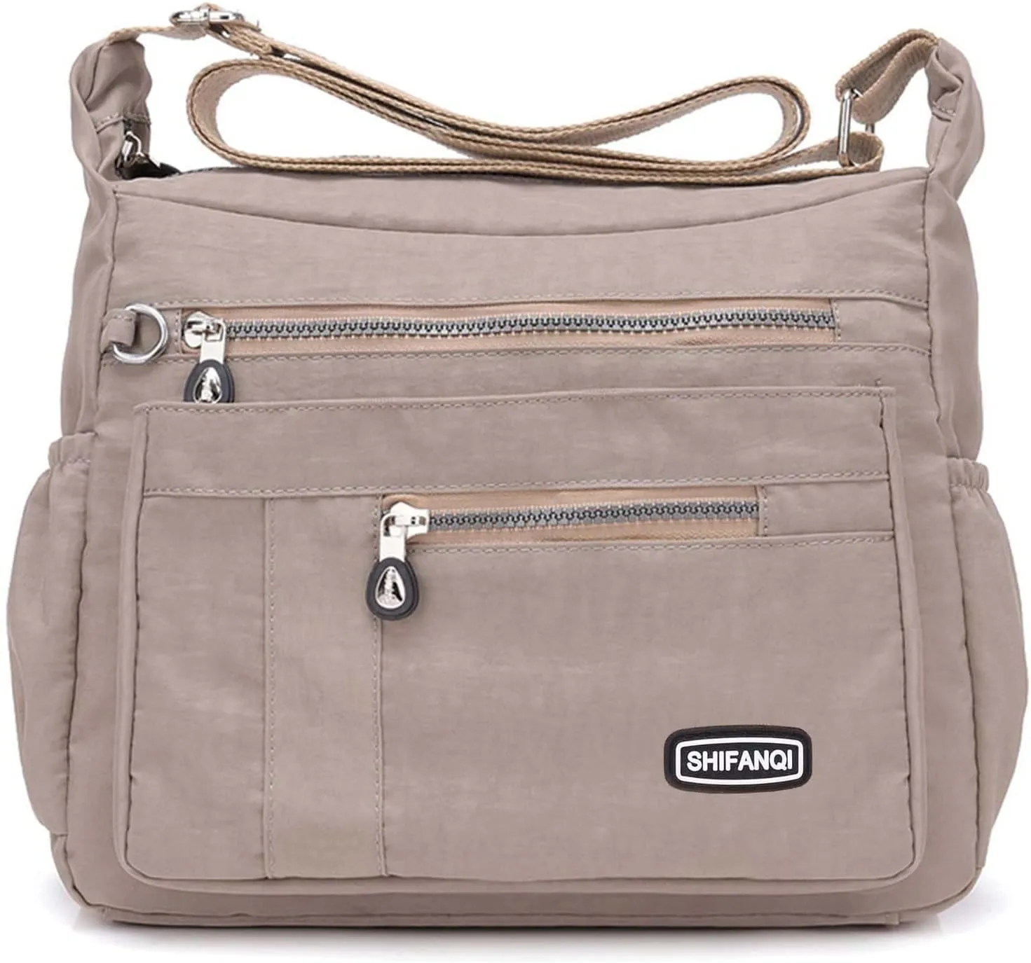 Crossbody Bag for Women, Multi Pockets Waterproof Nylon Shoulder Handbag, Lightweight Crossbody Purse for Ladies