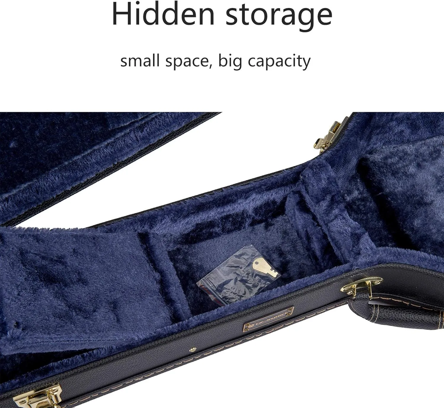 Crossrock Hard Shell Case for F-Style Mandolin in Black(CRW620MFBK)