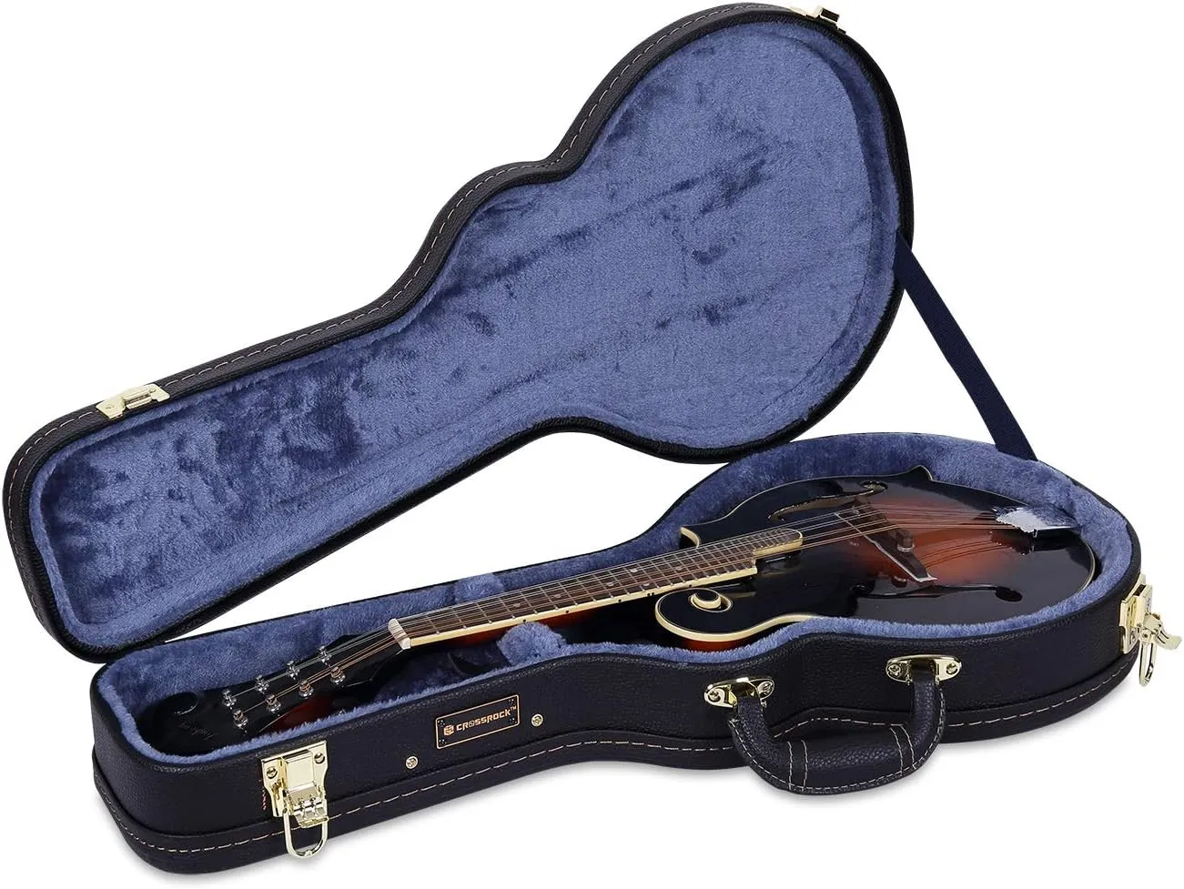 Crossrock Hard Shell Case for F-Style Mandolin in Black(CRW620MFBK)