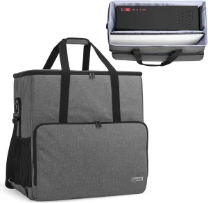 CURMIO Desktop Tower and Monitor Carrying Case,Travel Bag for PC Chassis, Monitor, Keyboard, Cable and Mouse, Bag Only, Gray