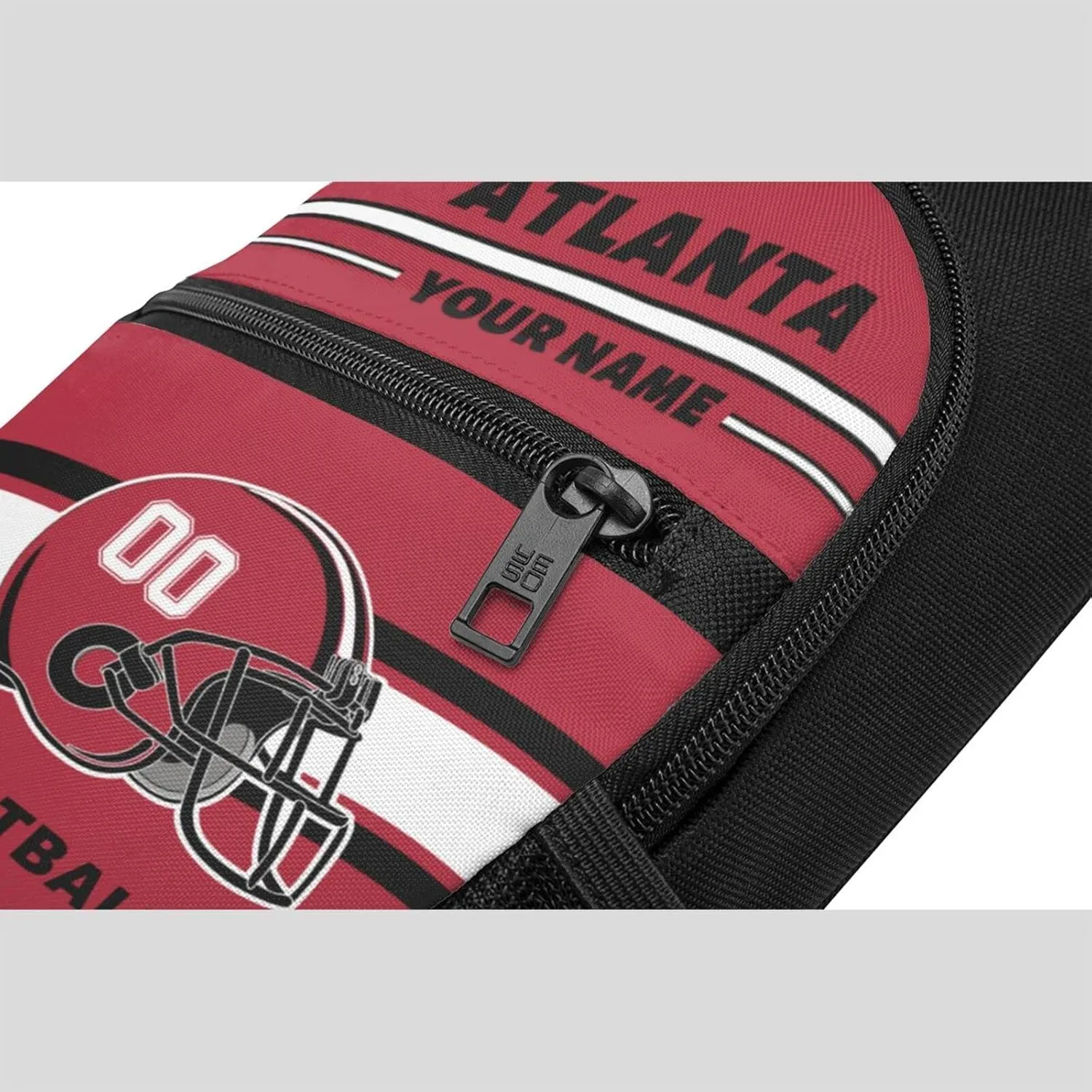 Custom Sling Bag, Personalized Atlanta Crossbody Bags for Men Women, Customize Name and Number Sling Shoulder Backpack, Chest Bag Hiking Travel Daypack for Outdoor