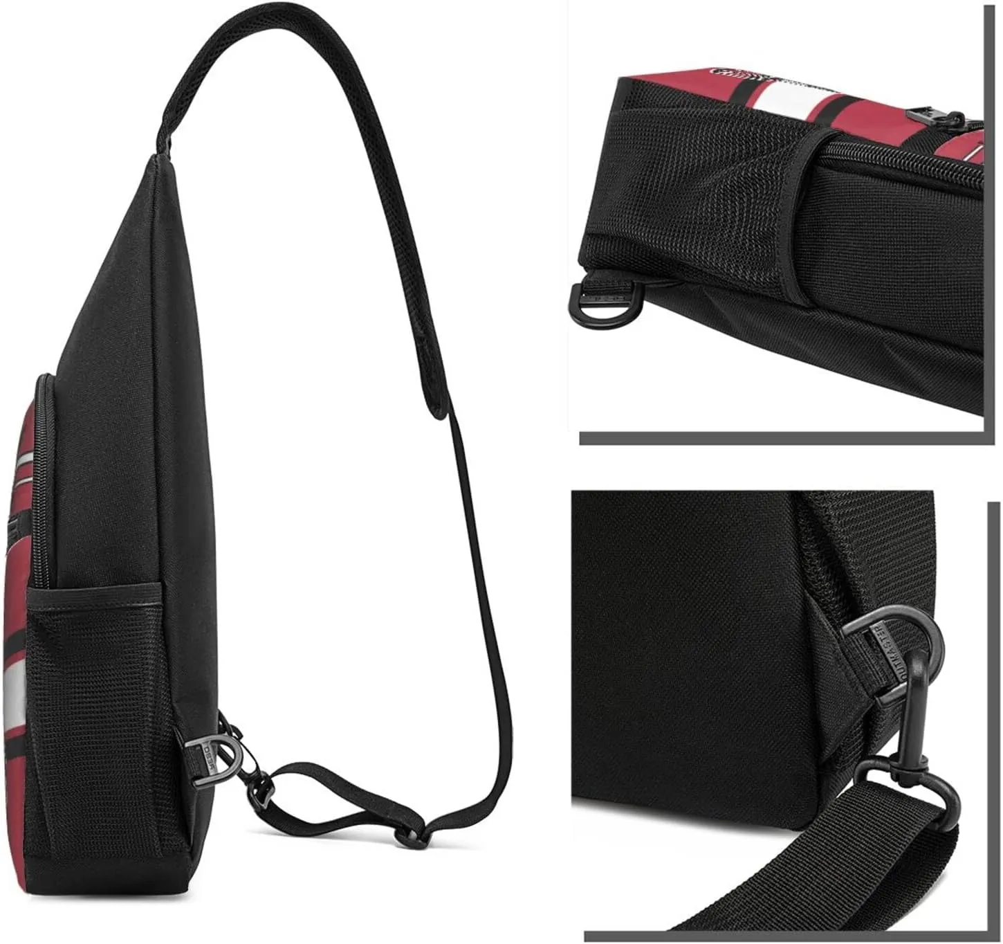 Custom Sling Bag, Personalized Atlanta Crossbody Bags for Men Women, Customize Name and Number Sling Shoulder Backpack, Chest Bag Hiking Travel Daypack for Outdoor