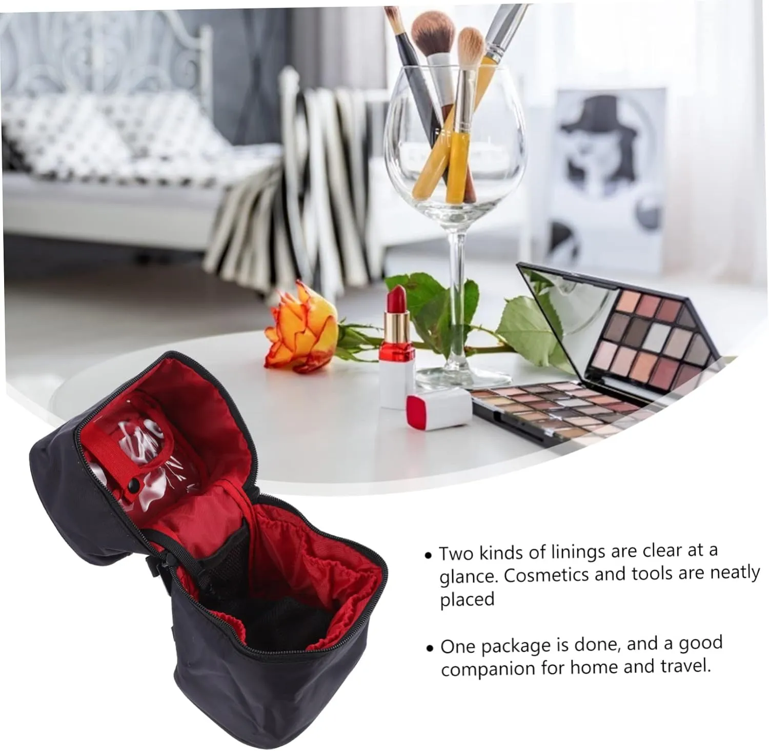 Cute Toiletry Travel Bag Portable Women's Cosmetics Bag Moderate Capacity for Bathroom Cleaning Gym and Outdoor Use