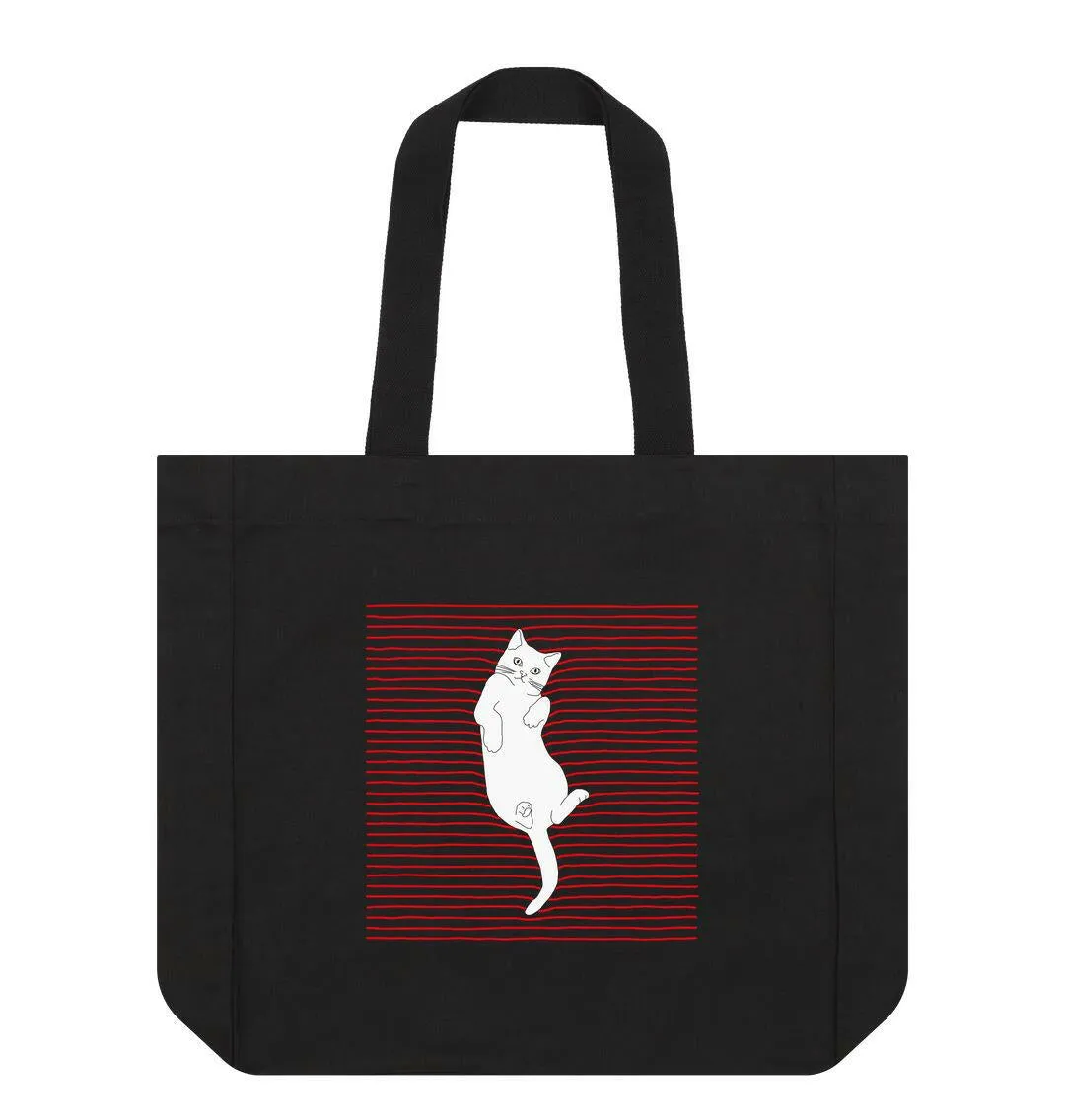 Cute White Cat Shopper Tote