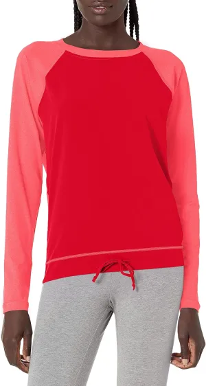 Cutter & Buck Women's Long Sleeve Response Active Hybrid Tie Waist Crew Neck Top