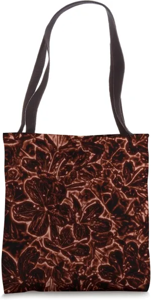 Dark Red Azalea Floral Pattern Design Tote Bag