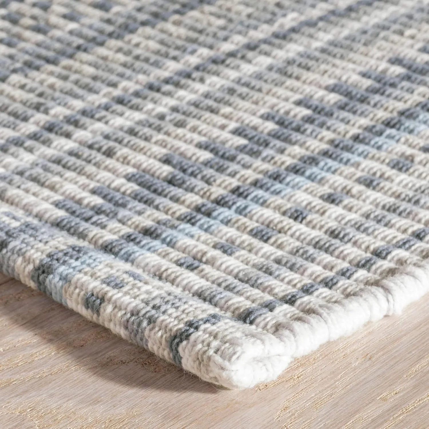 Dash and Albert Lucky Stripe Grey Handwoven Cotton Rug, 5 X 8 Feet, Grey/Multi Stripe Pattern