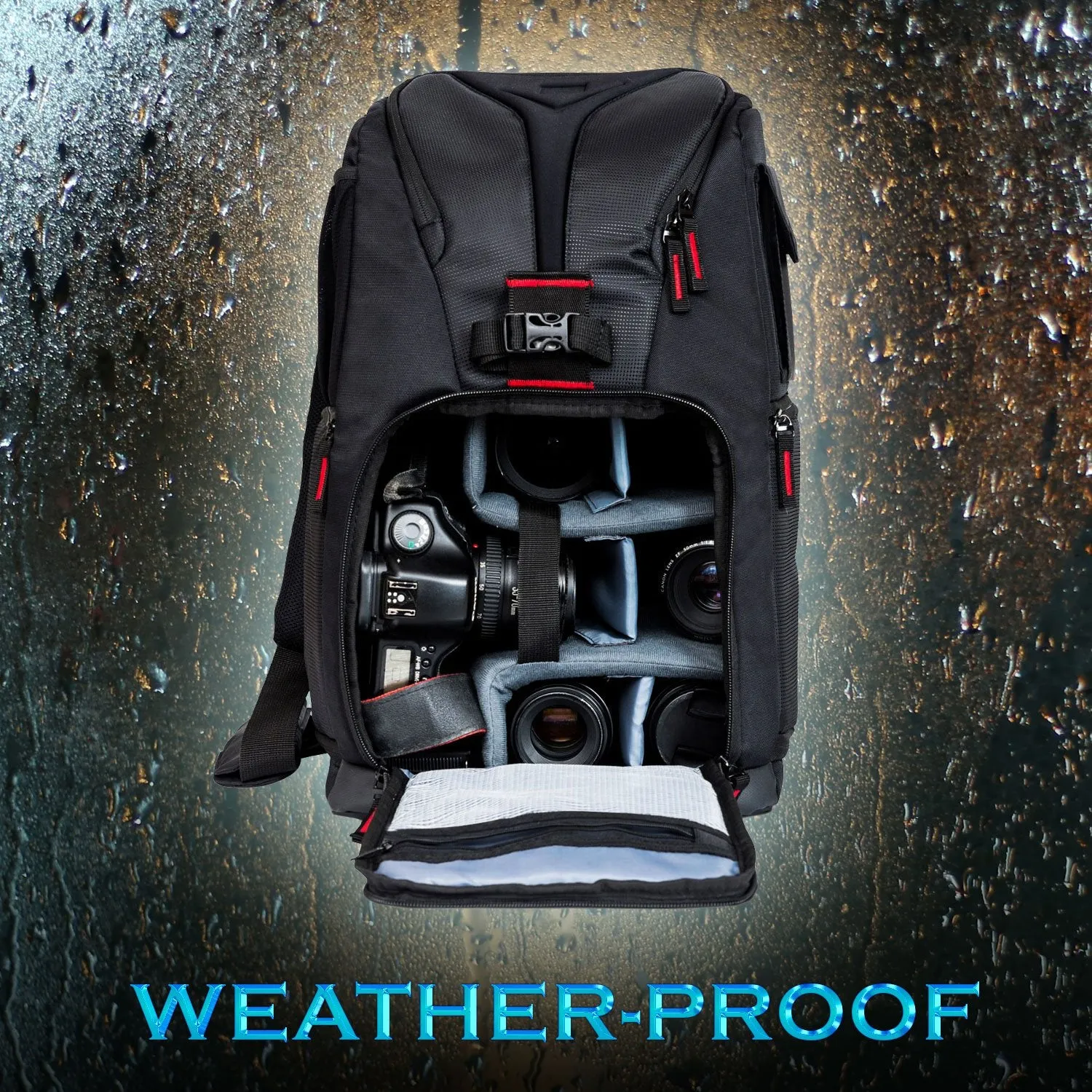 Deco Photo  Camera/Drone Sling Backpack for Cameras & Accessories Fits 15-inch Laptops