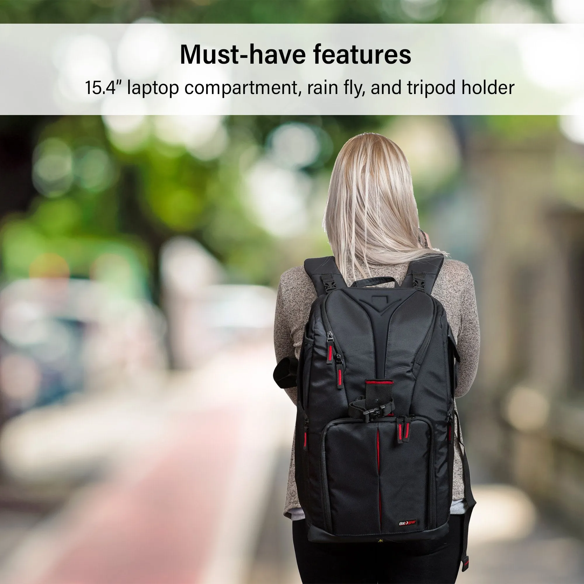 Deco Photo  Camera/Drone Sling Backpack for Cameras & Accessories Fits 15-inch Laptops